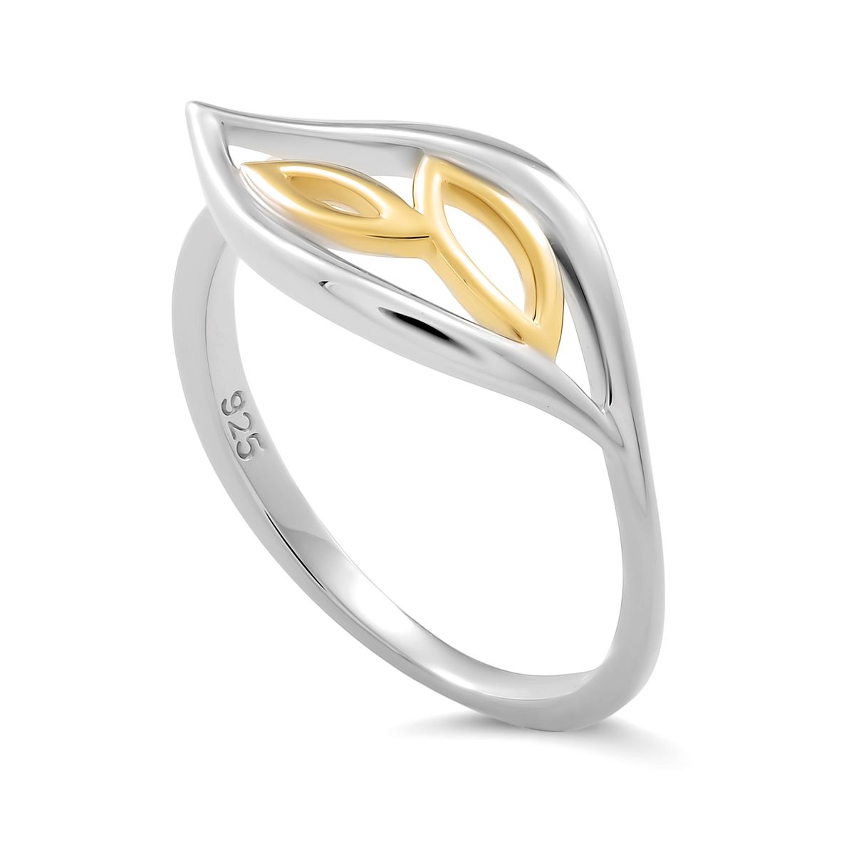 Abstrakter Bicolor-Ring Charlotte
