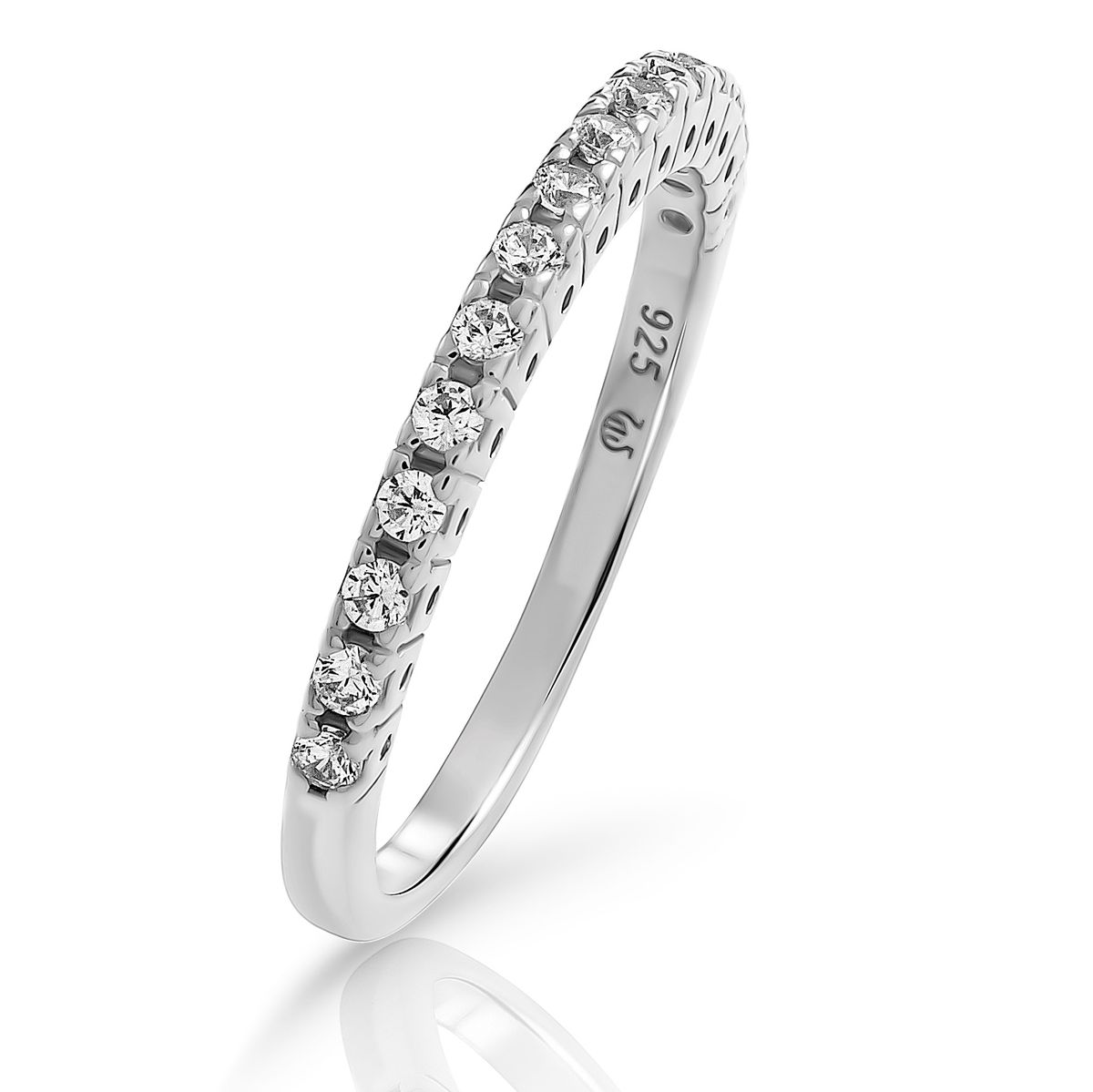 Funkelnder Silber-Eternity-Ring
