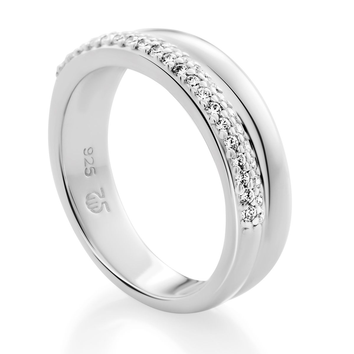 'Emily' Pavé-Ring aus Sterlingsilber