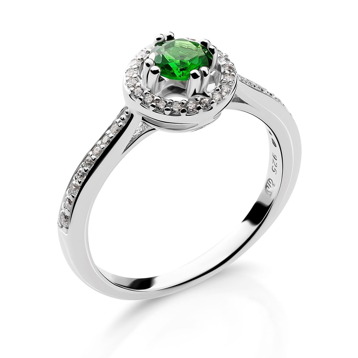 Kaia Halo-Ring mit Edelstein