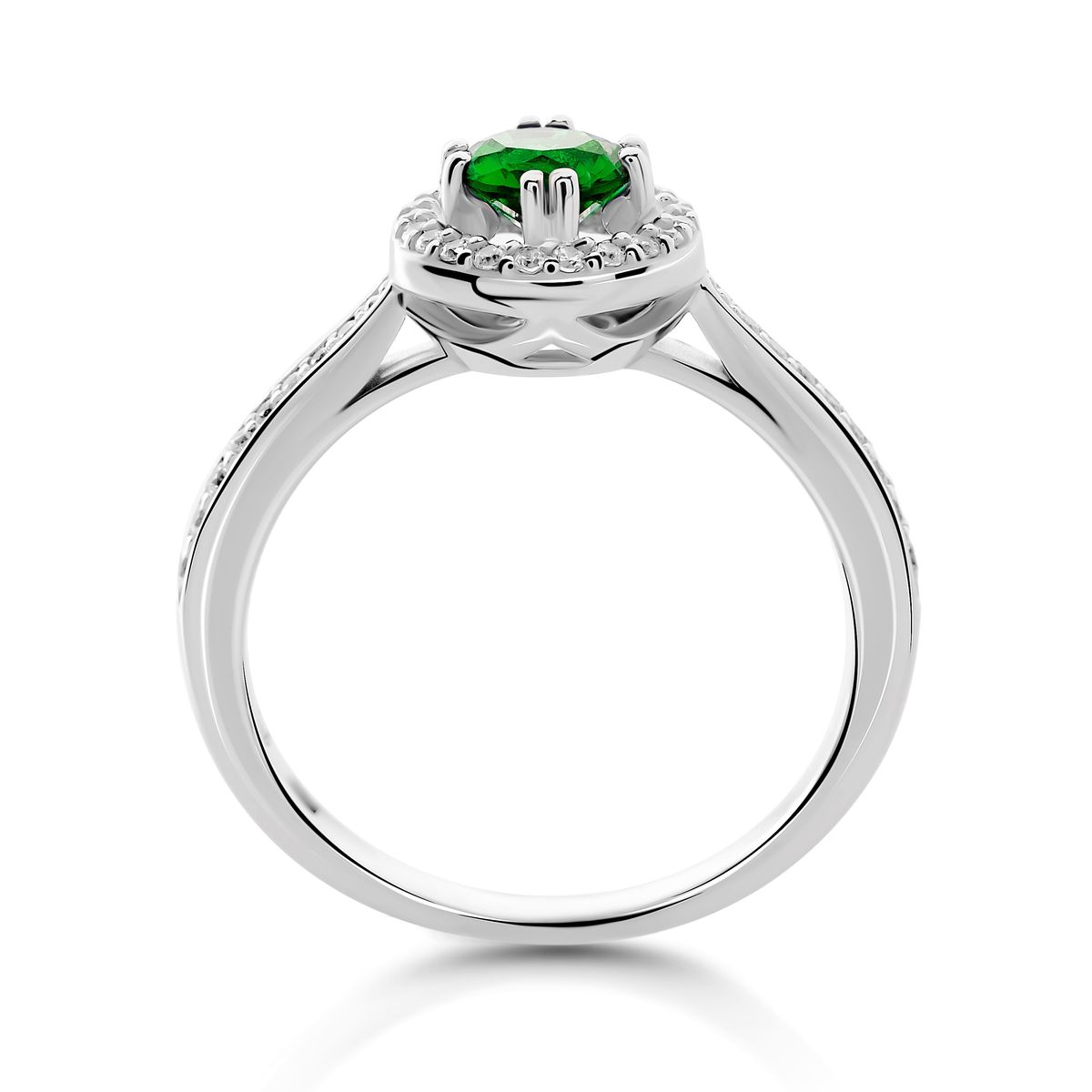 Kaia Halo-Ring mit Edelstein