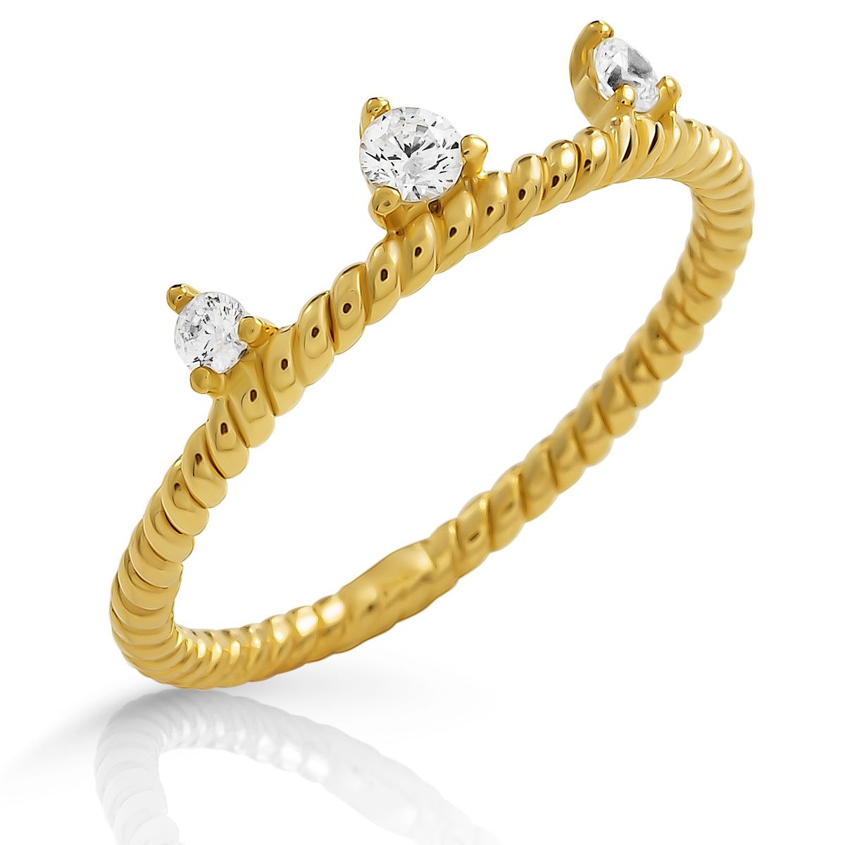 Strukturierter Ring im Kronen-Design