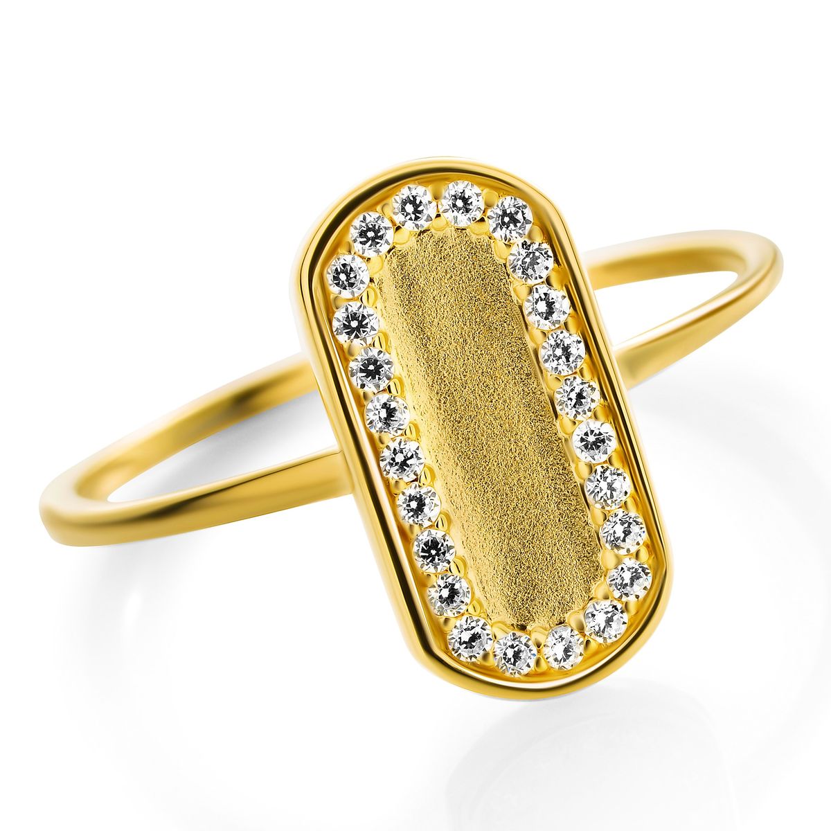 'Malaga' Strukturierter Halo-Ring