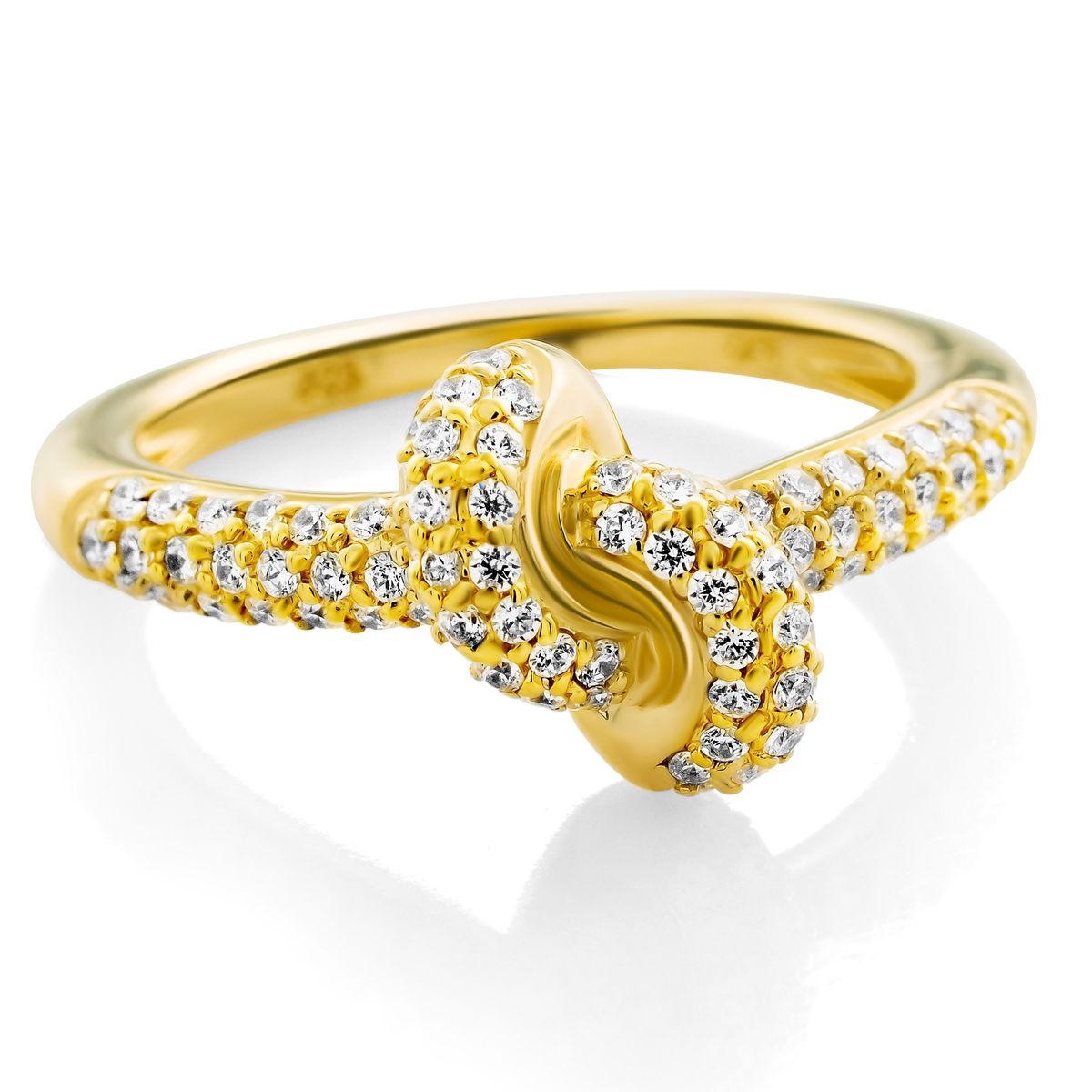 Funkelnder Ring mit Knotendesign