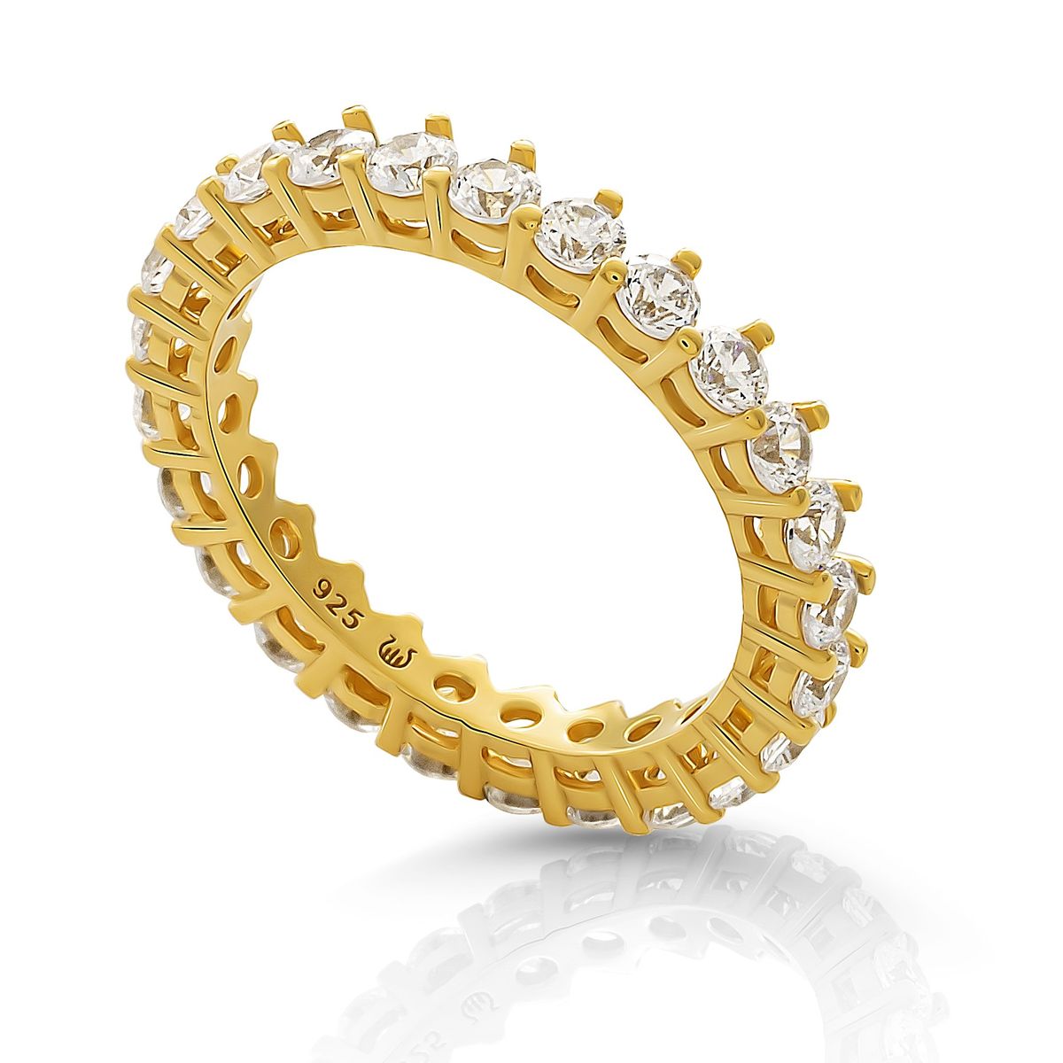 Funkelnder Zirkonia Eternity Ring