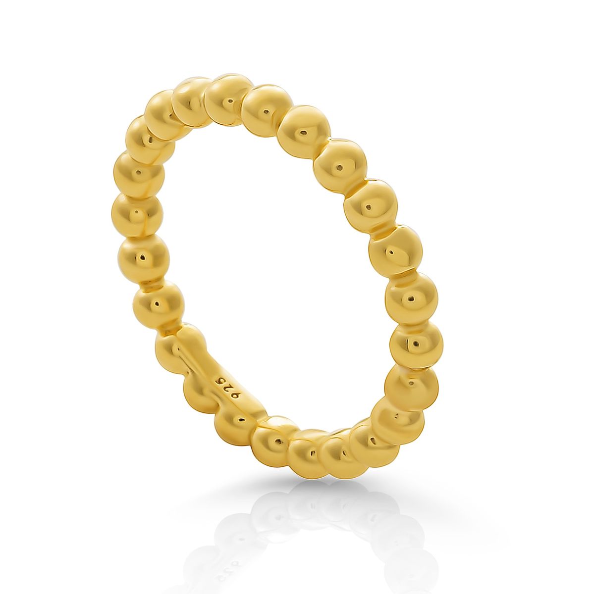Ring mit Perlenstruktur