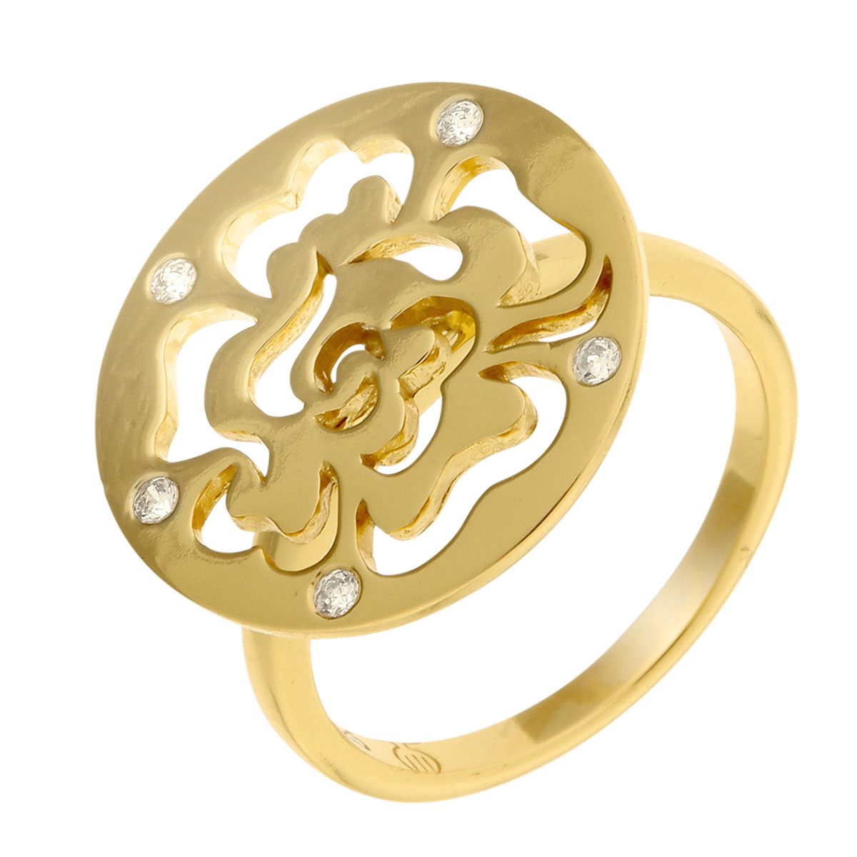 Aufwendiger runder Statement-Ring mit Cutouts