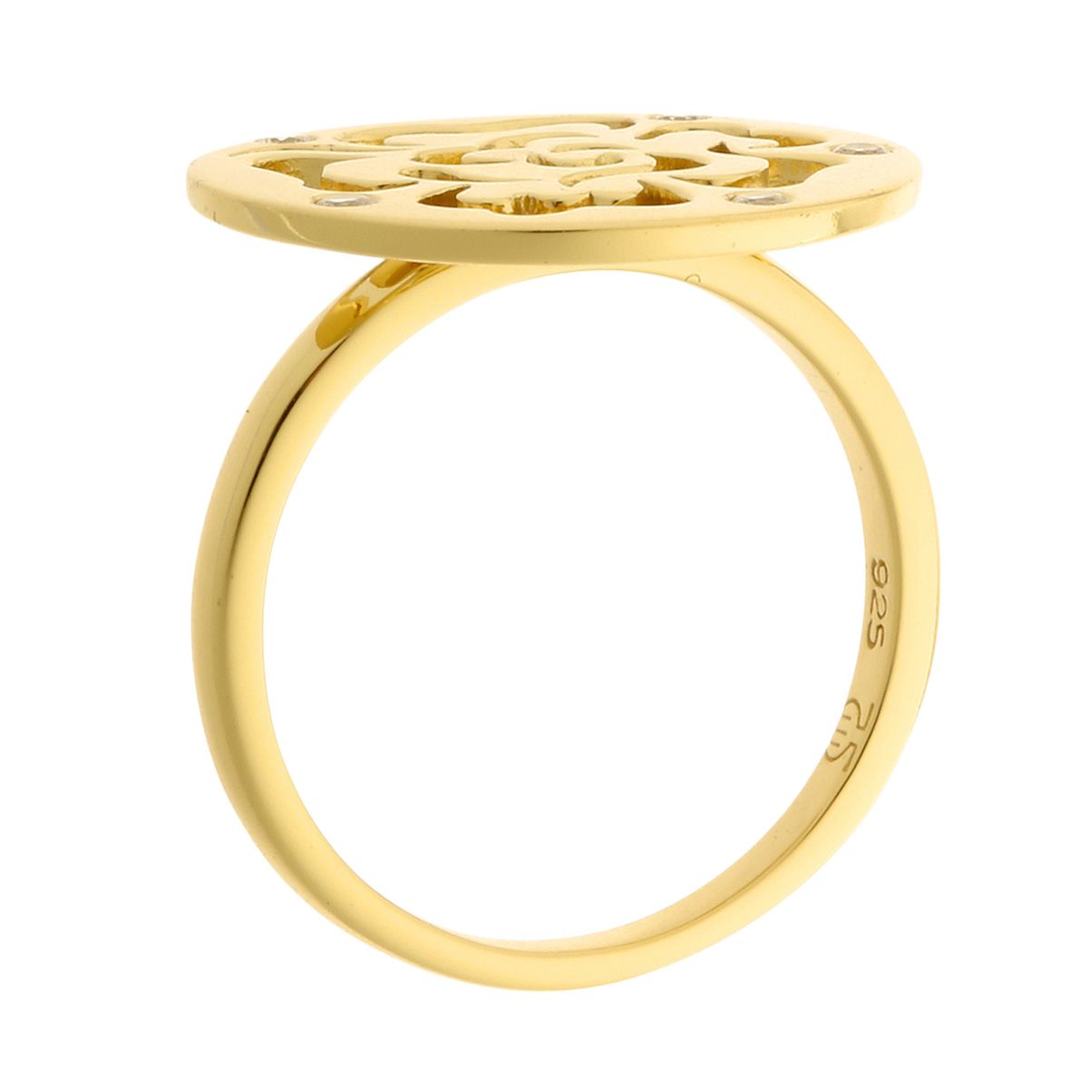 Aufwendiger runder Statement-Ring mit Cutouts