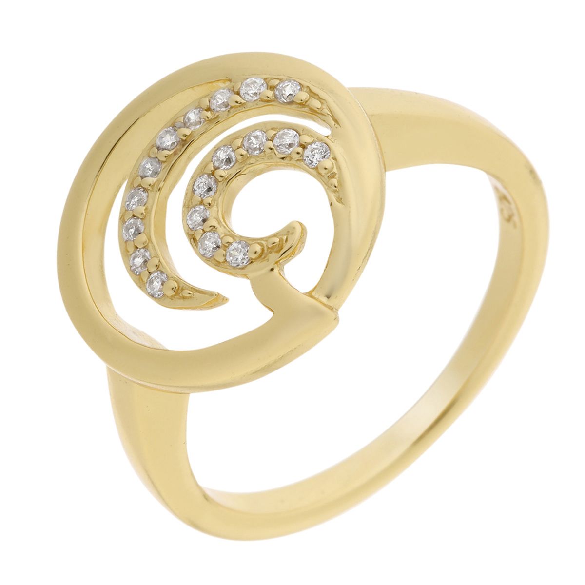 Verzierter funkelnder Spiralring