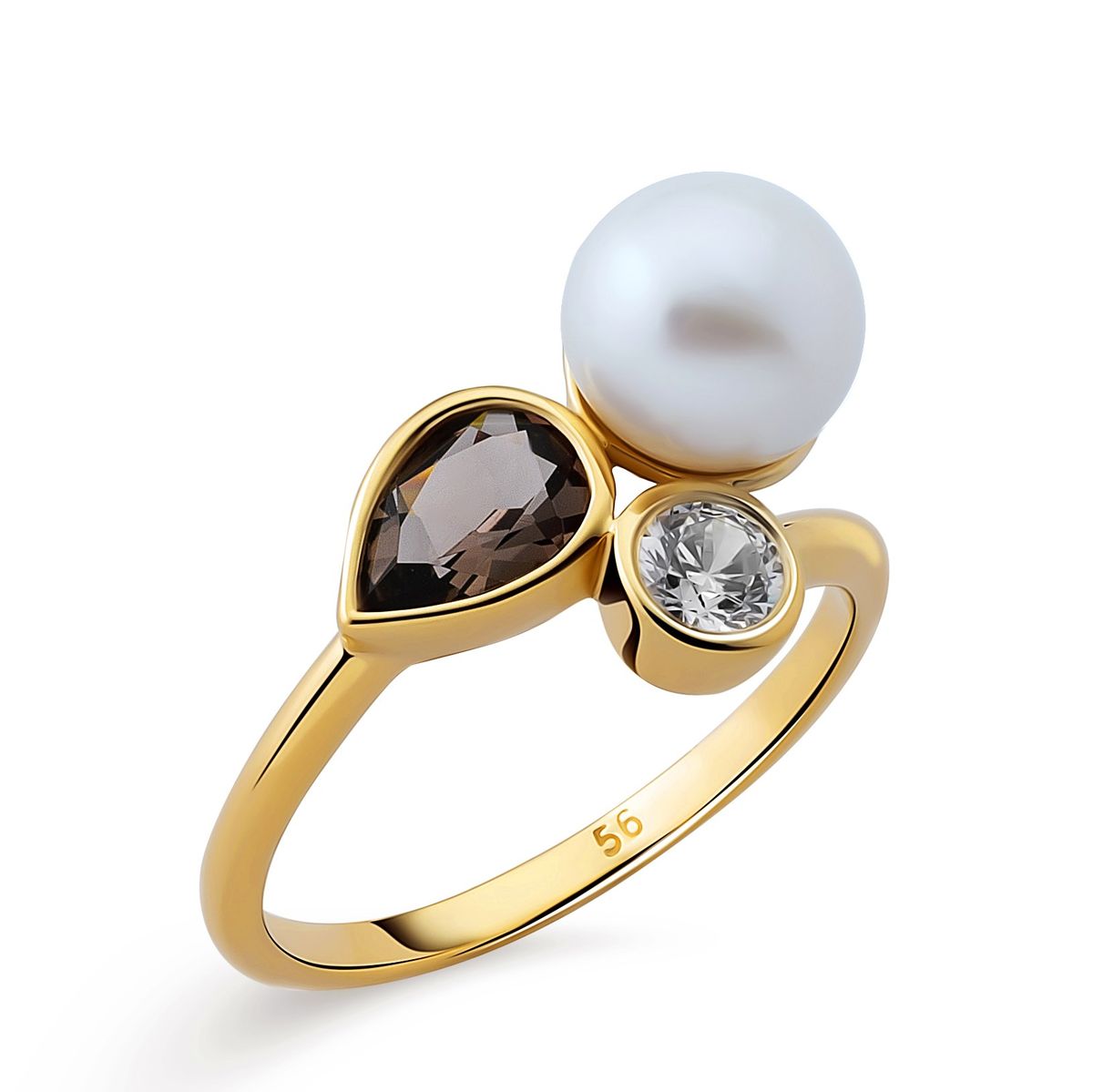 Perlen- und Edelstein-Cluster-Ring