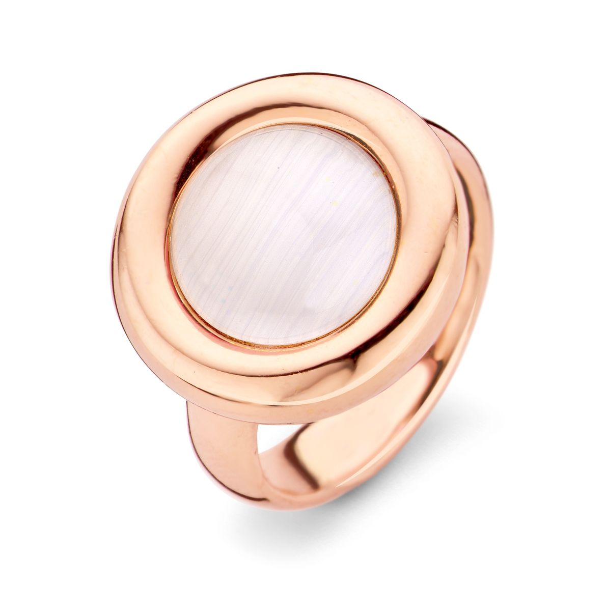 Eleganter Statement-Ring mit Rundem Inlay