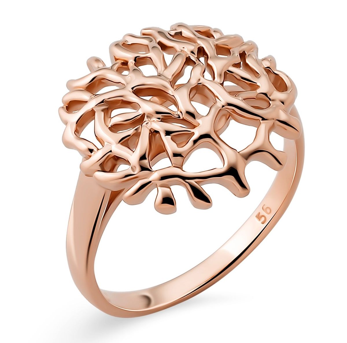 Filigraner Statement-Ring mit Gitterstruktur