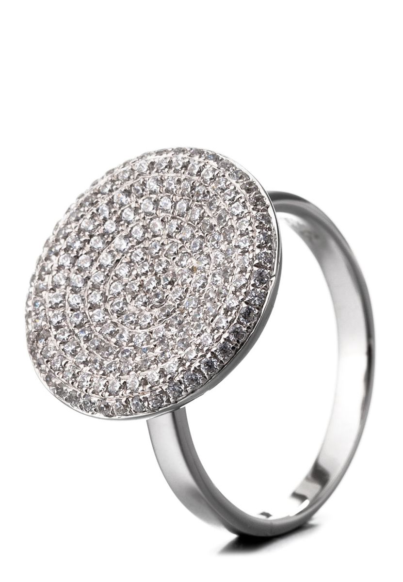 Funkelnder Pavé-Disk Statement-Ring