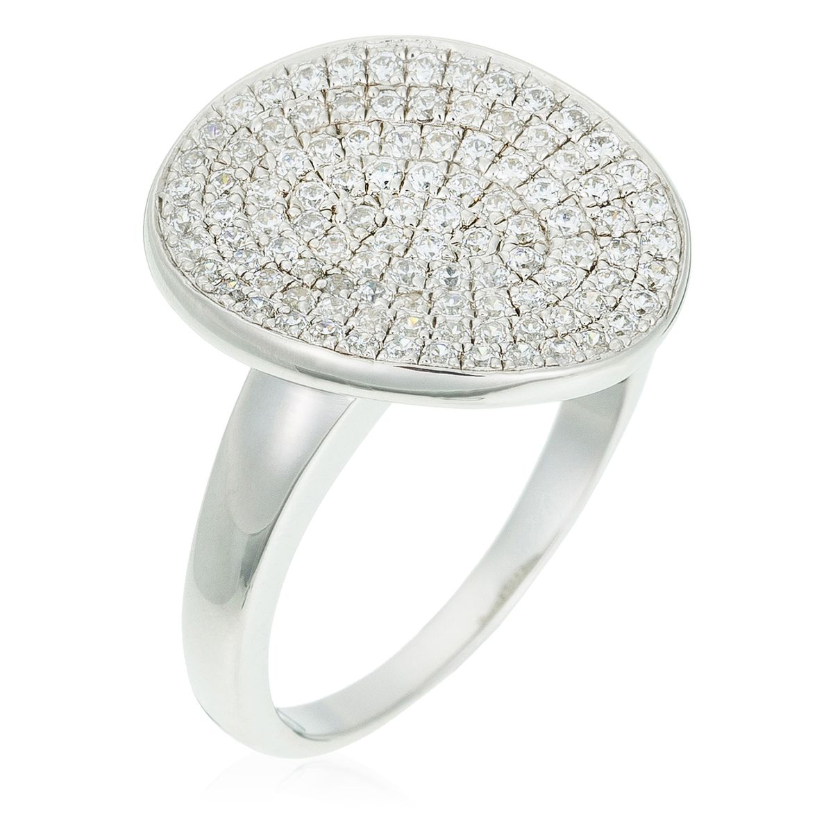 Geschwungener Ring mit Pavé-Besatz