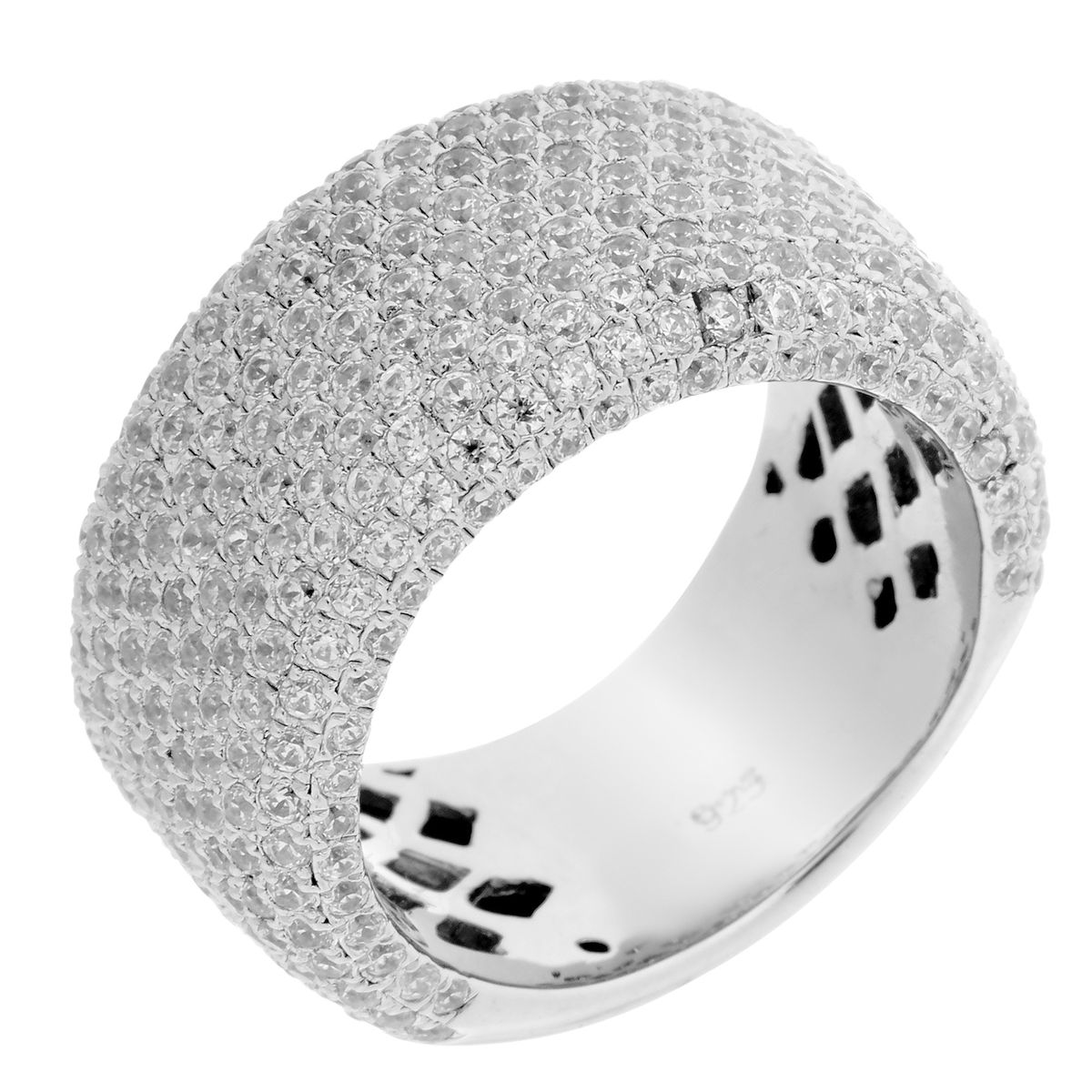 Breiter Ring mit Pavé-Fassung