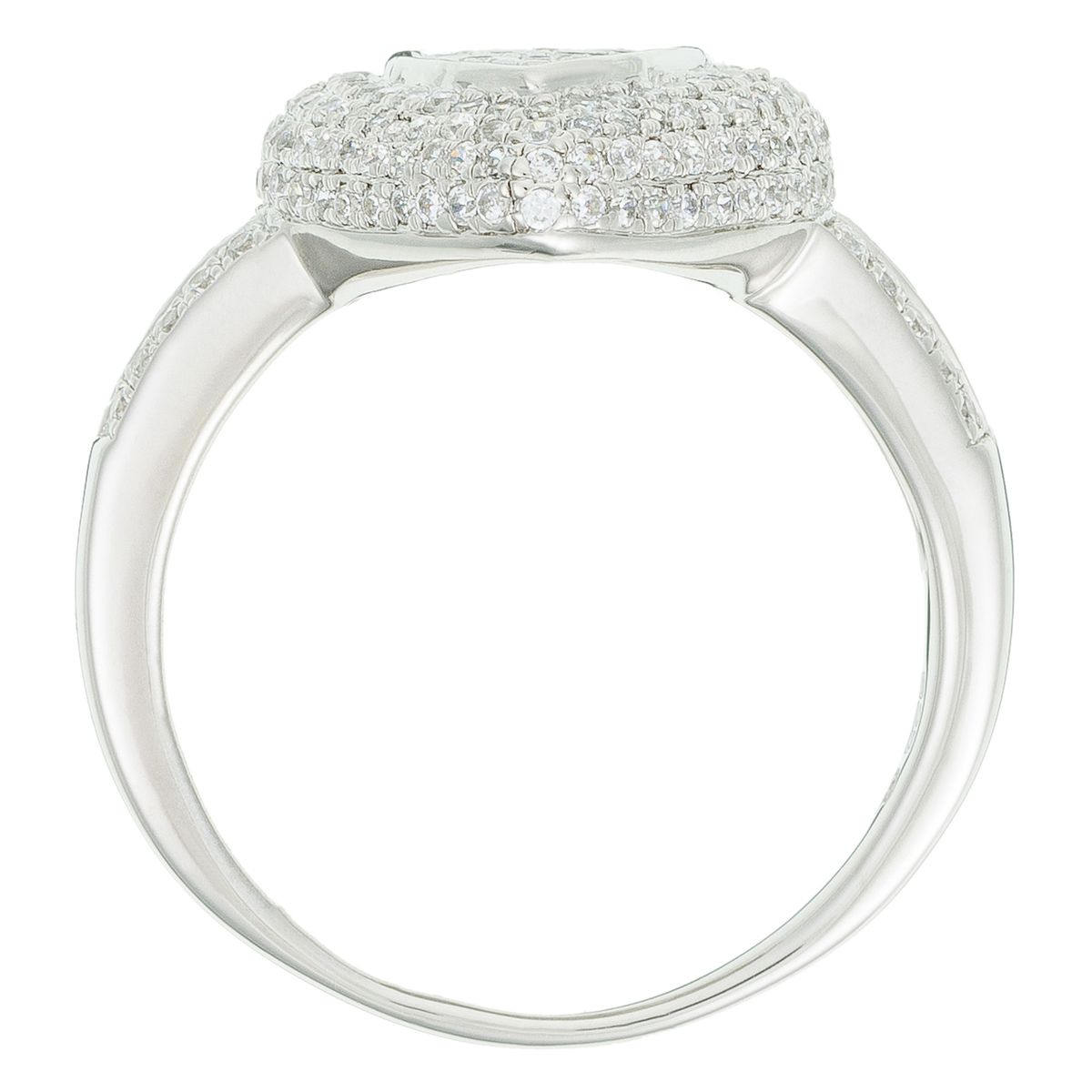 Aufwendiger Tropfenförmiger Pavé-Ring