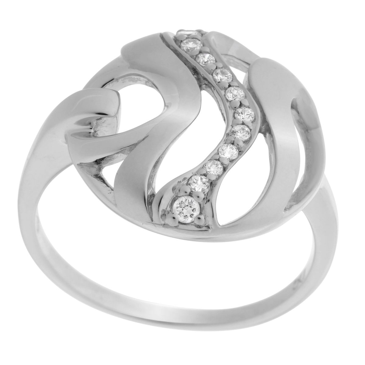 Verzierter Wellen-Pavé-Ring