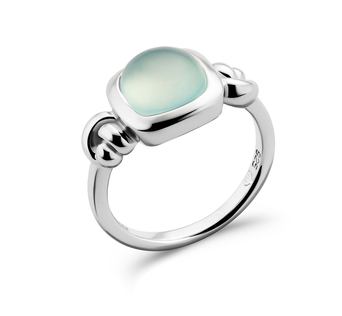 Ring aus Sterlingsilber mit Edelstein