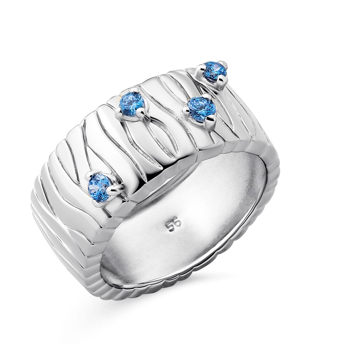 Organisch gewellter breiter Ring