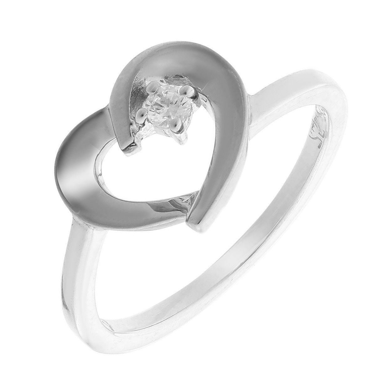Herzring aus Sterlingsilber