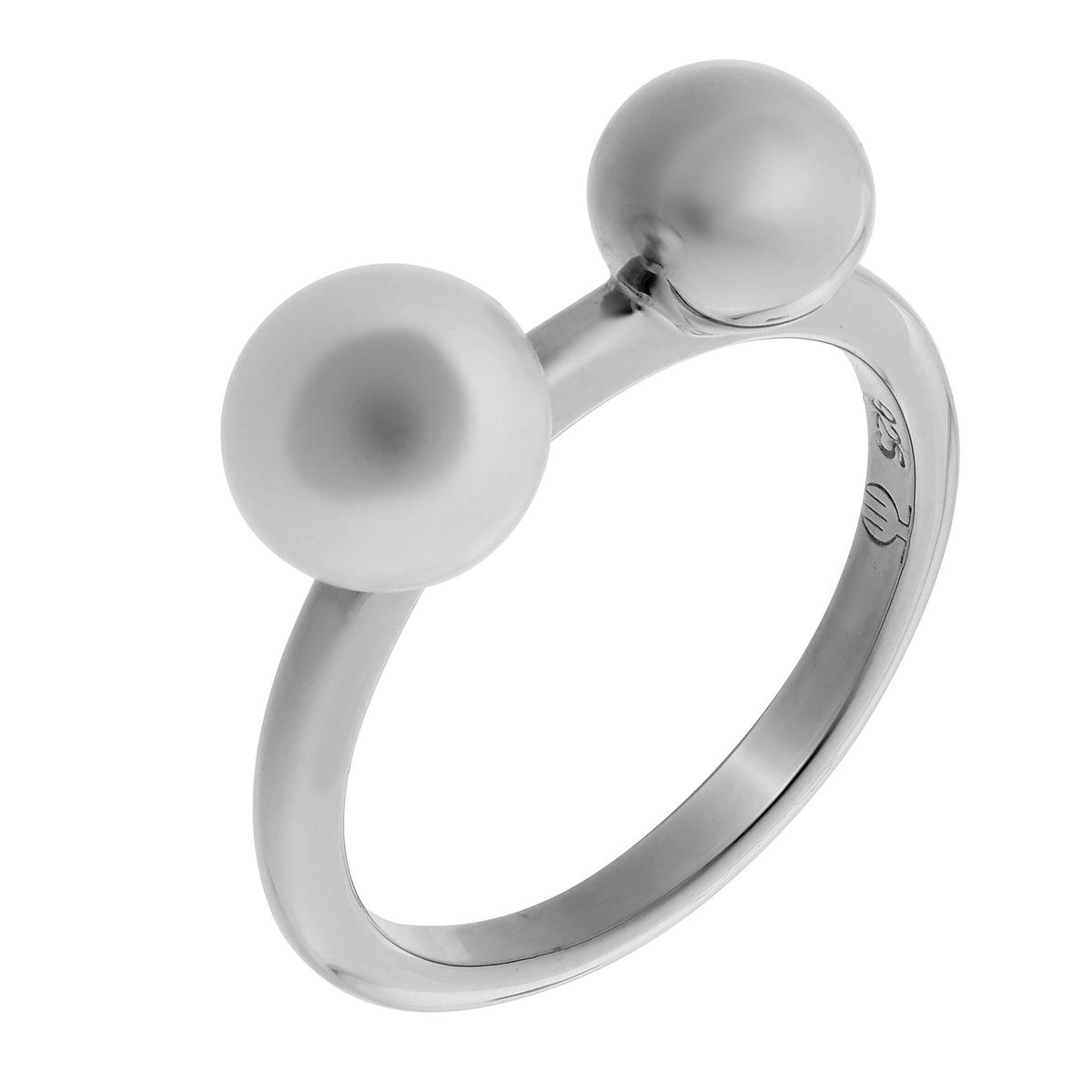 Minimalistischer Doppel-Kugel-Ring