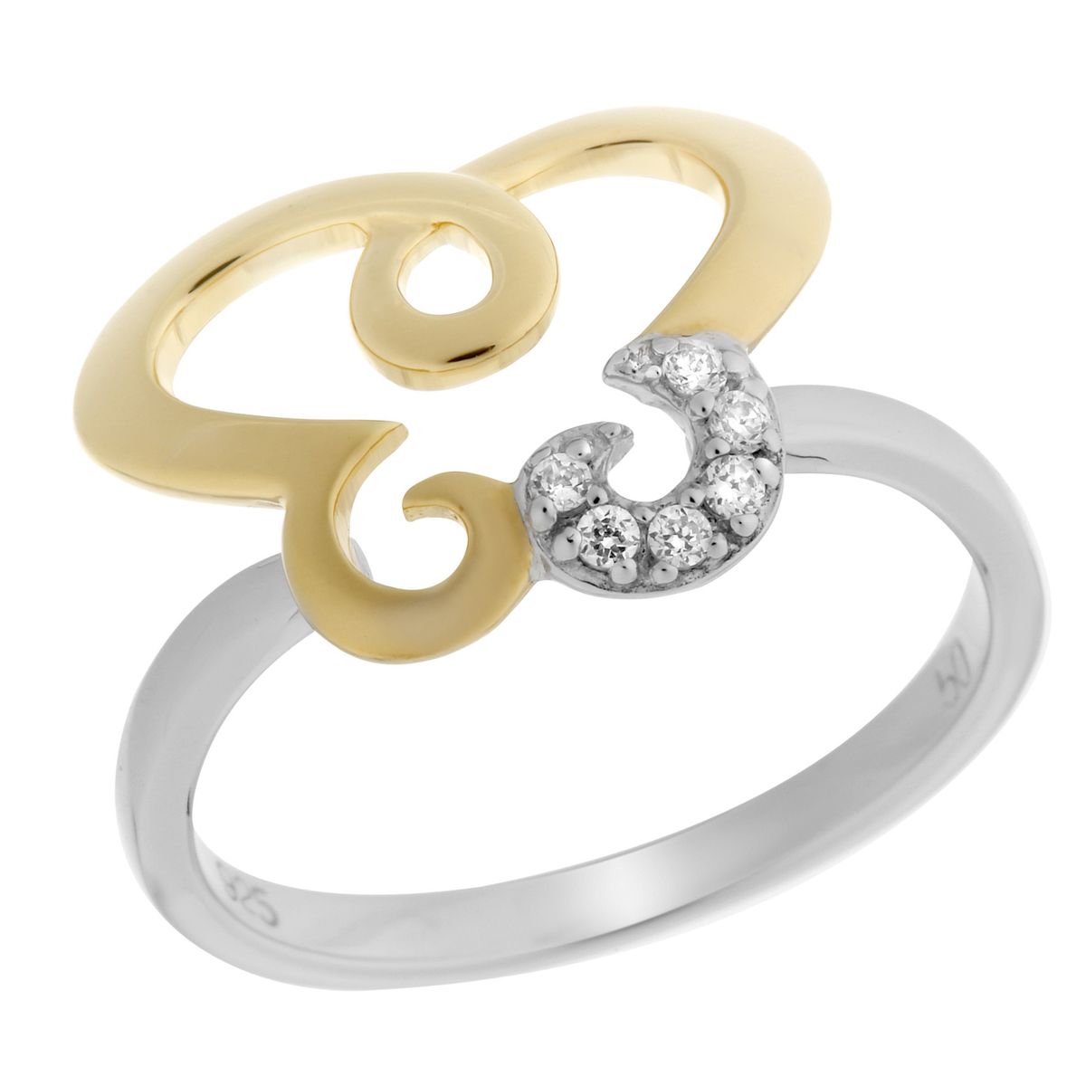 Eleganter Bi-Color Filigran-Ring