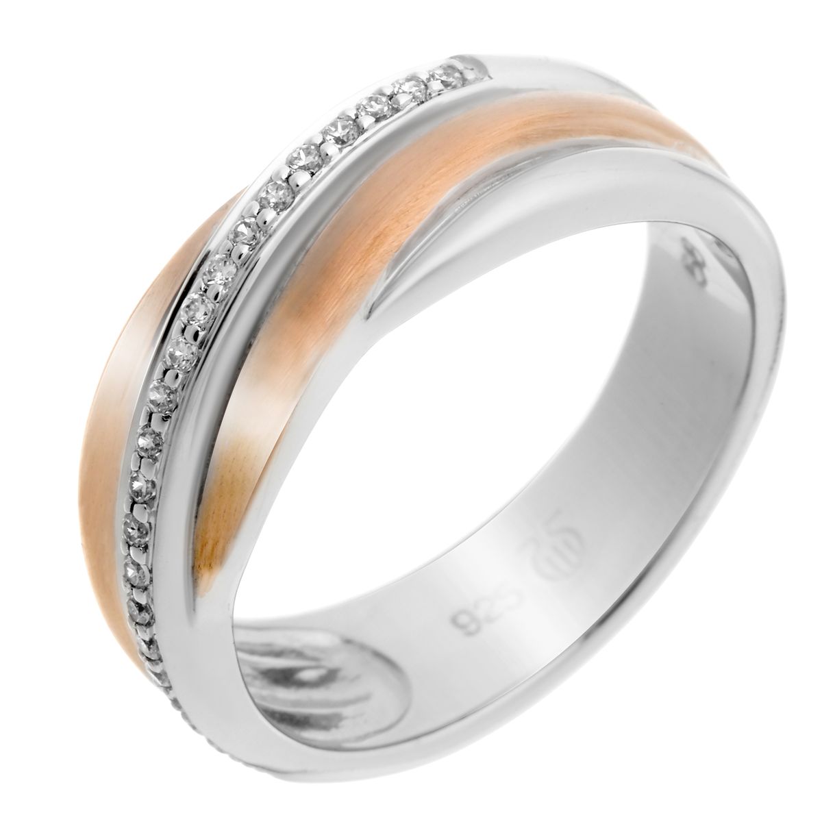 Bi-Color Pavé Bandring