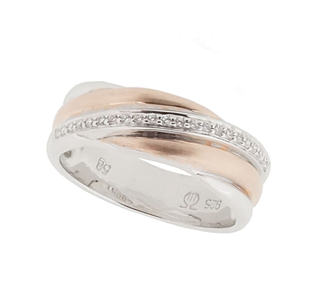Bi-Color Pavé Bandring