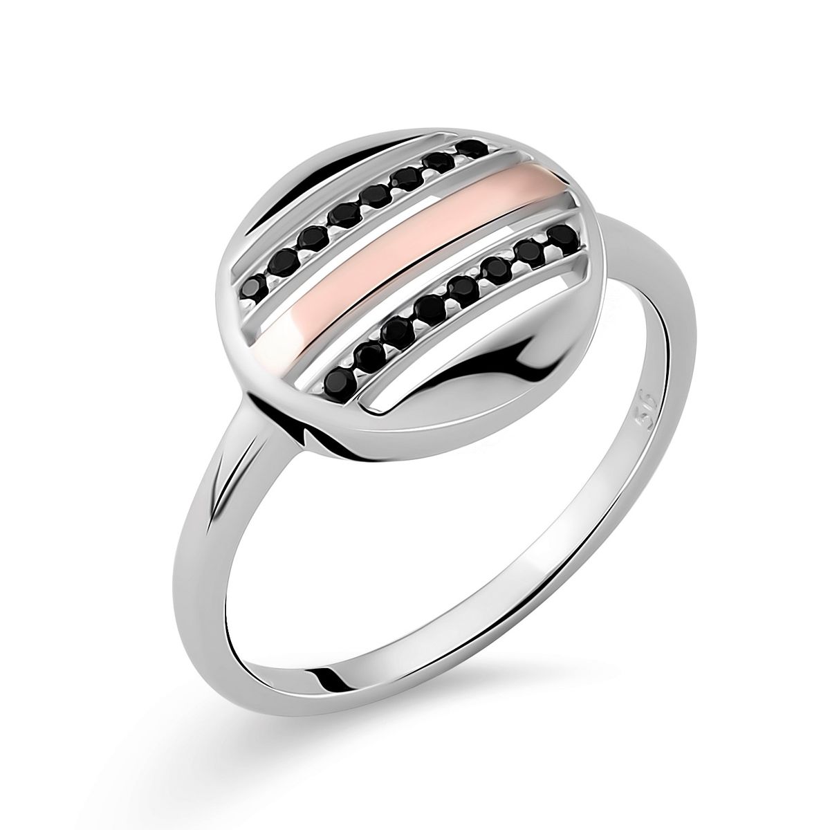 Geometrischer Bicolor-Siegelring