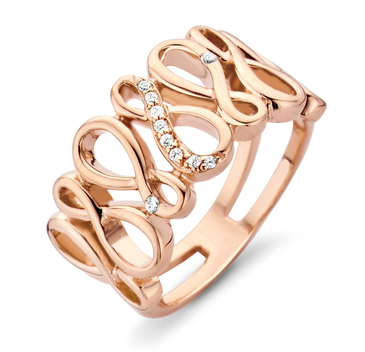 Pavé-Bandring im Infinity-Design