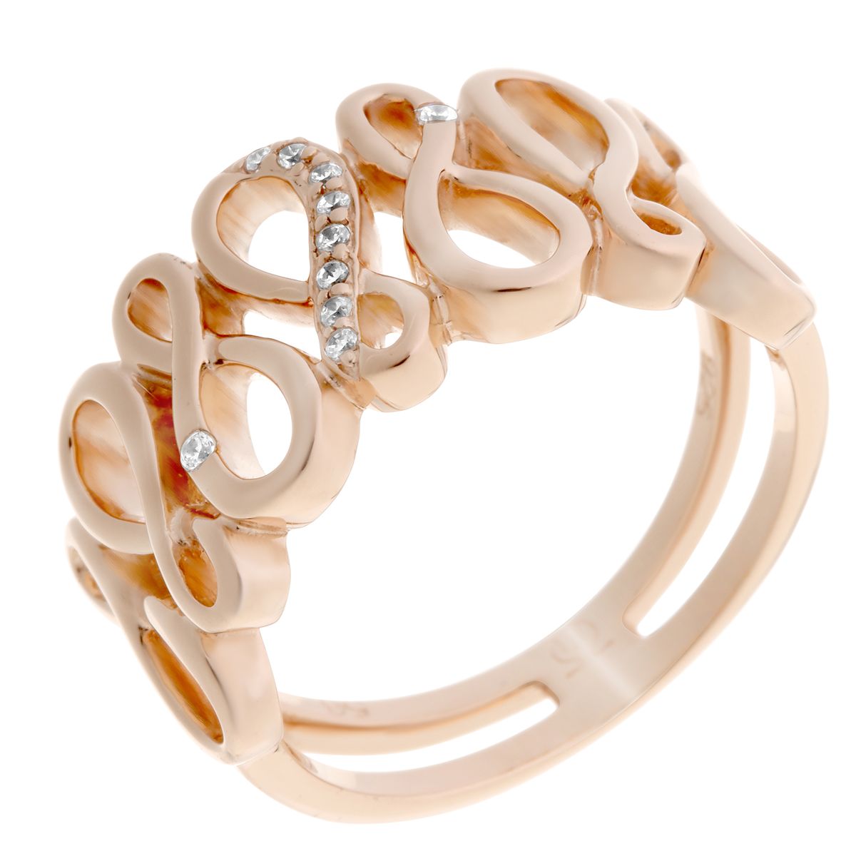 Pavé-Bandring im Infinity-Design