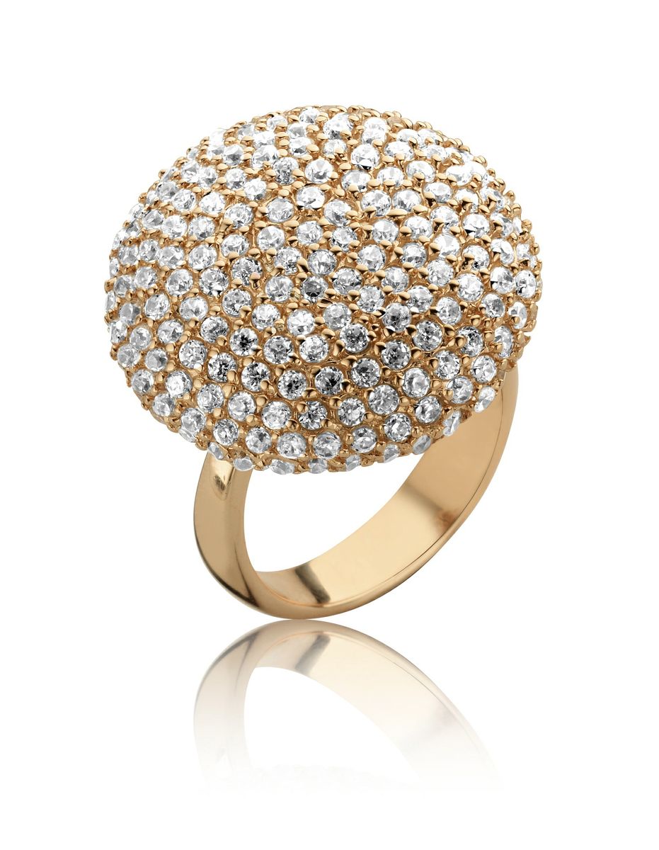 Funkelnder Pavé-Statement-Kuppelring