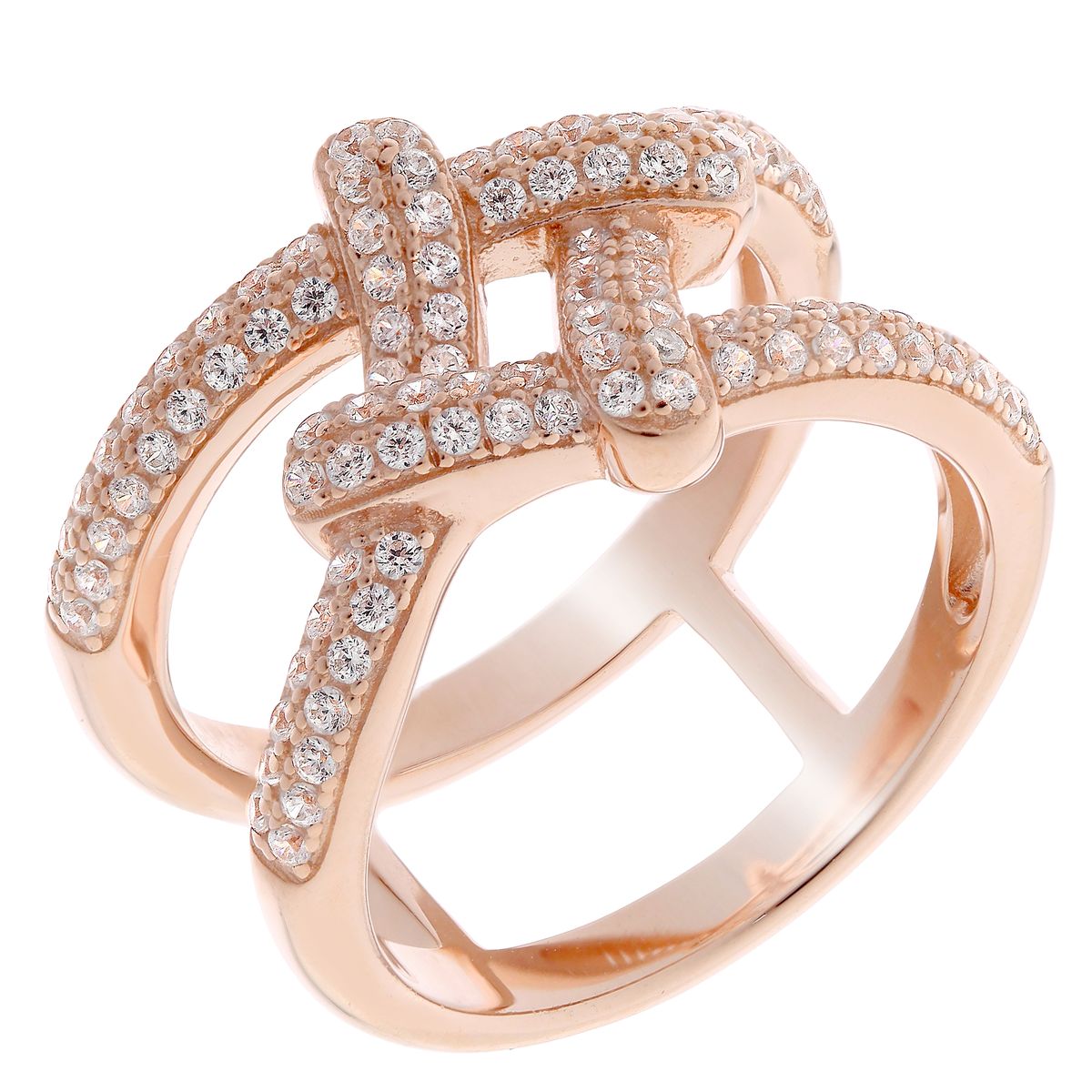 Funkelnder Verflochtener Statement-Ring