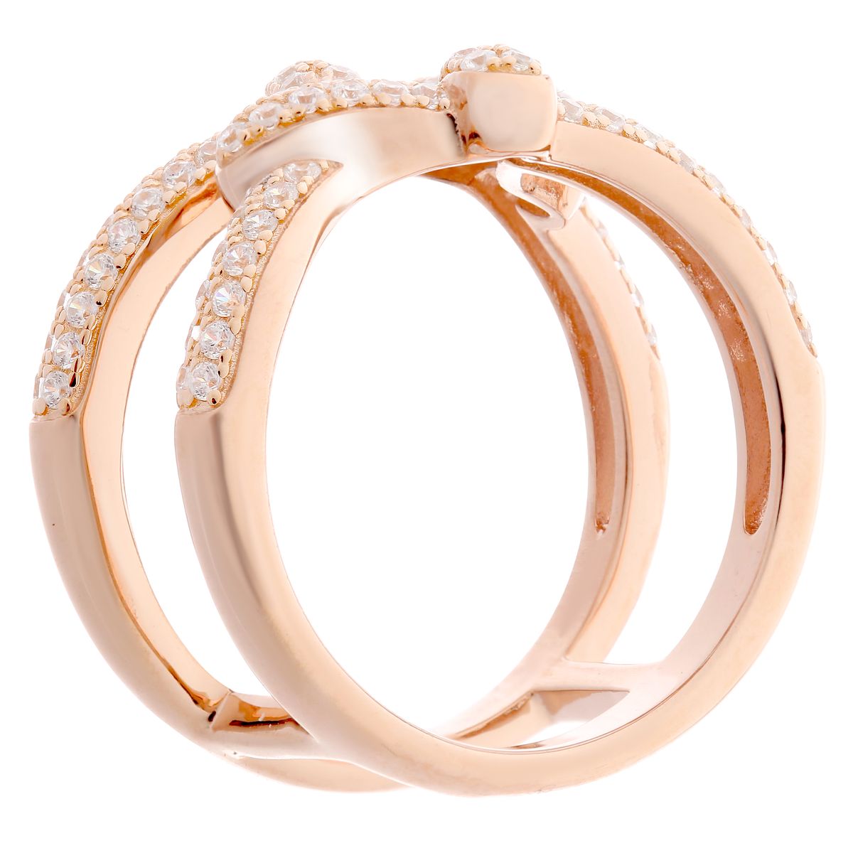 Funkelnder Verflochtener Statement-Ring