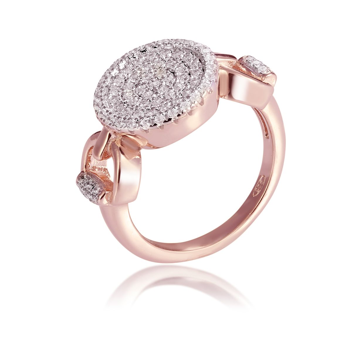 Eleganter Ovaler Pavé-Cocktailring