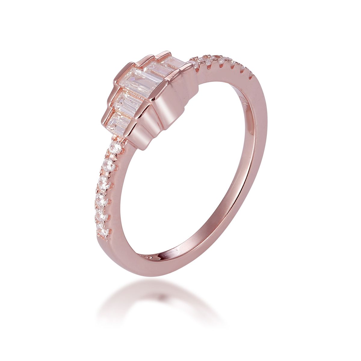 Eleganter Art Déco Baguette-Ring