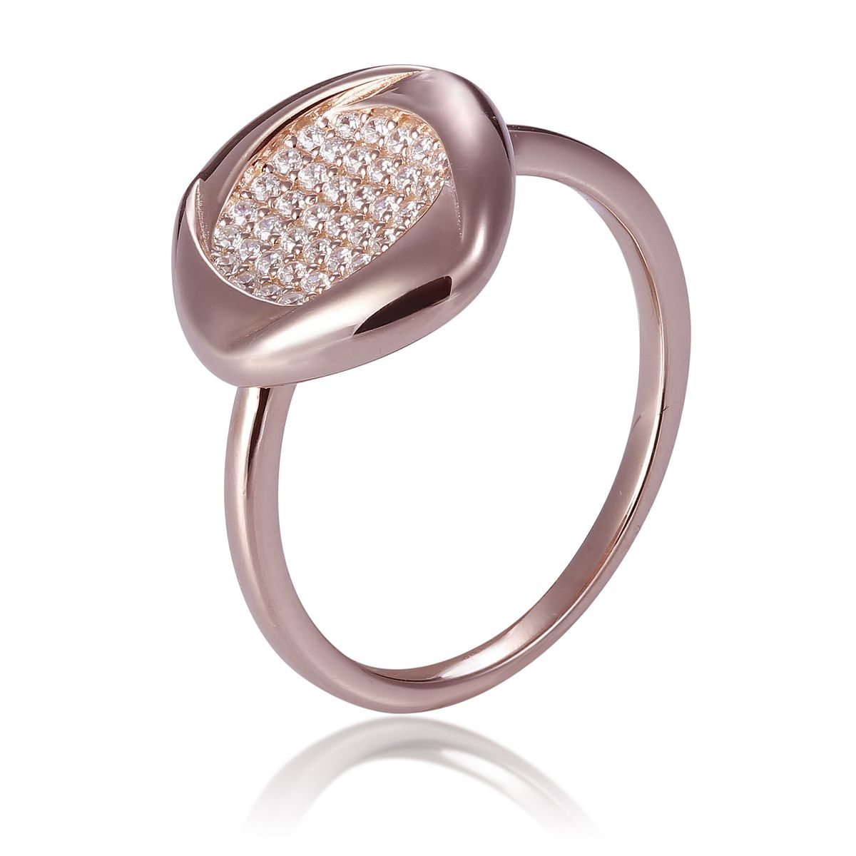 Eleganter Ring mit Pavee-Besatz
