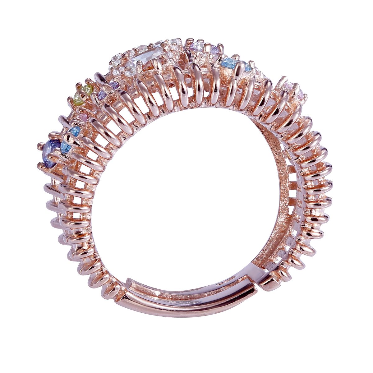 Prachtvoller Statement-Ring mit bunten Steinen