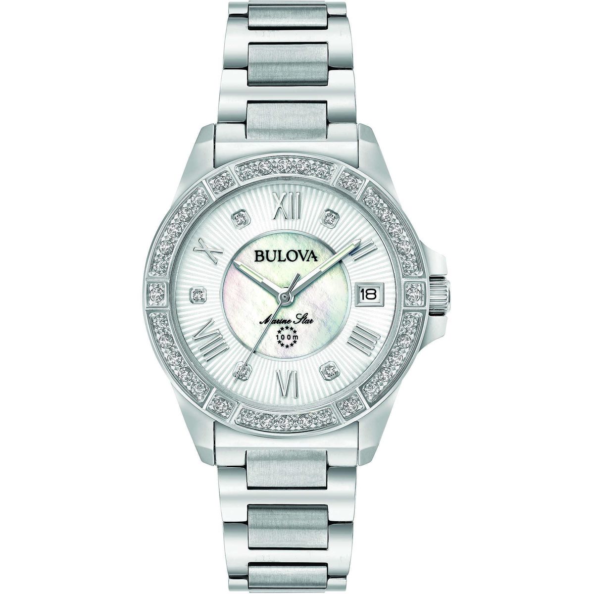 Marine Star Uhr mit Diamantbesatz