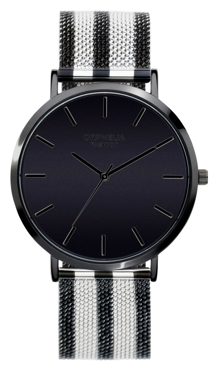 Minimalistische Analoguhr mit Mesh-Armband