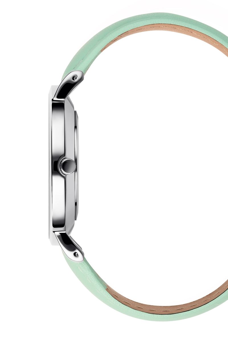 Minimalistische Perlmutt-Armbanduhr