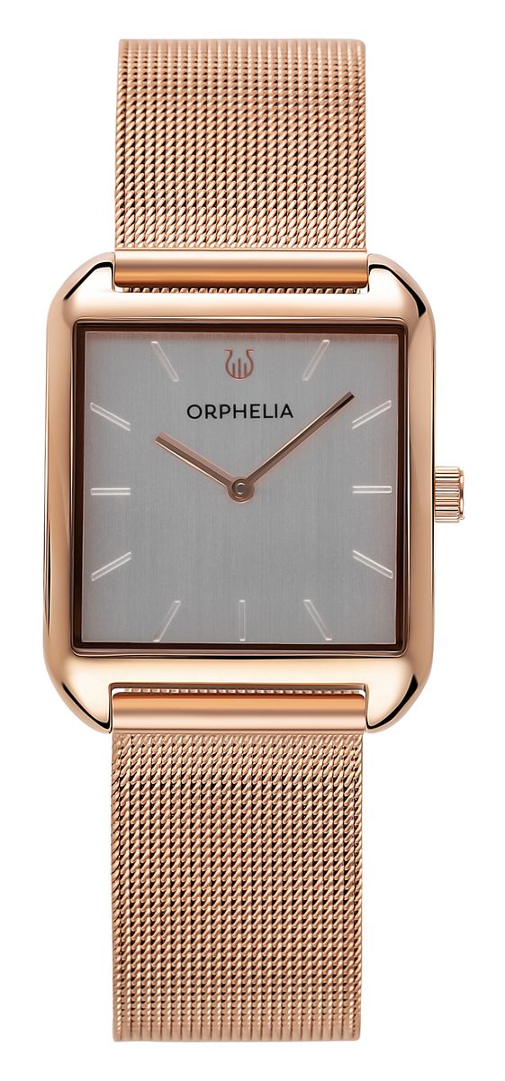 Elegante Rechteckige Mesh-Armbanduhr