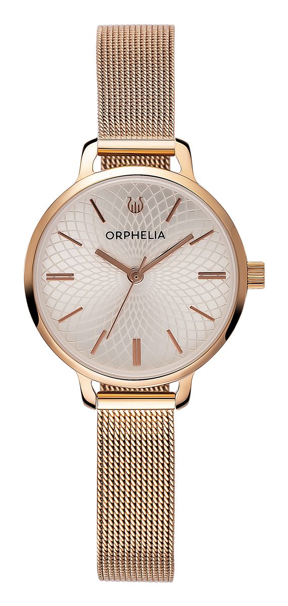 Minimalistische Uhr mit Mesh-Armband