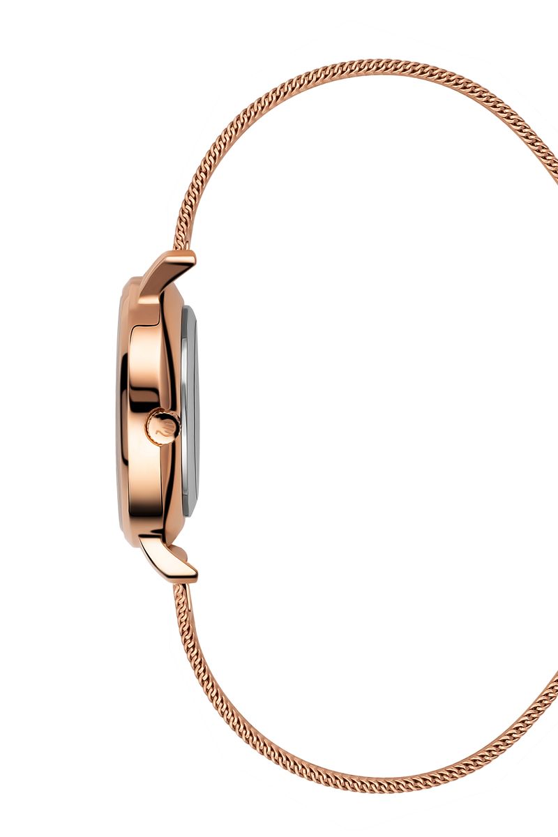 Minimalistische Uhr mit Mesh-Armband