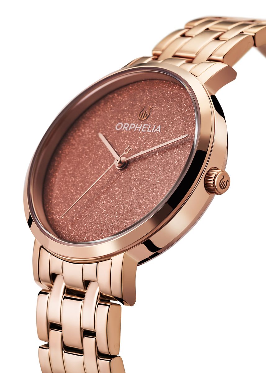 Armbanduhr mit Glitzer-Zifferblatt