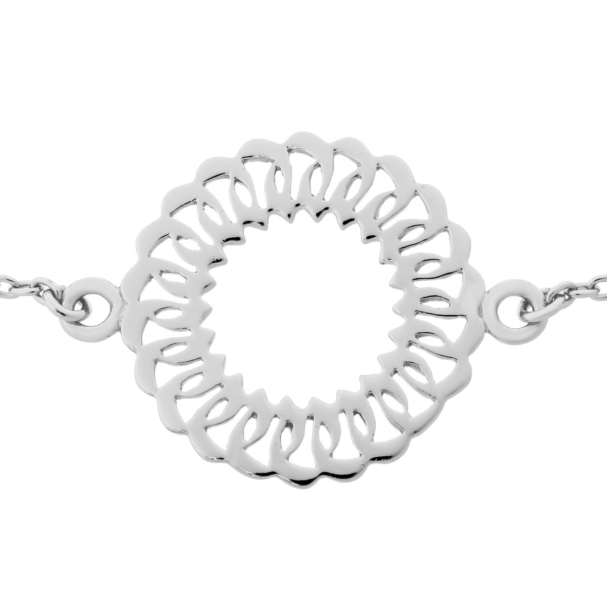 Filigranes Medaillon-Armband aus Silber