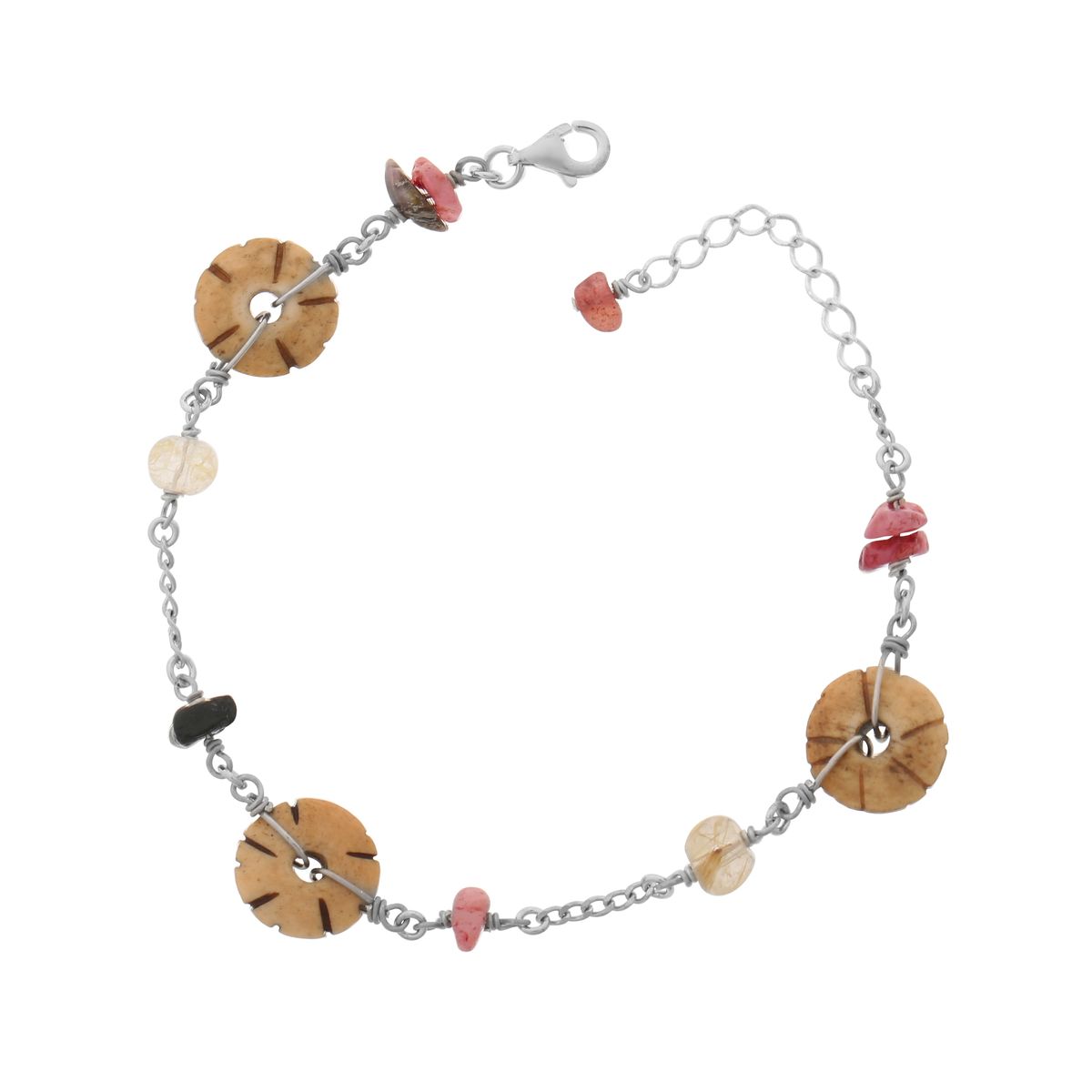 Sterling Silber Armband mit Steinen