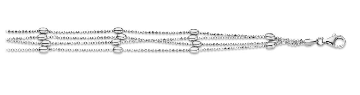 Mehrreihiges Perlenarmband aus Sterlingsilber