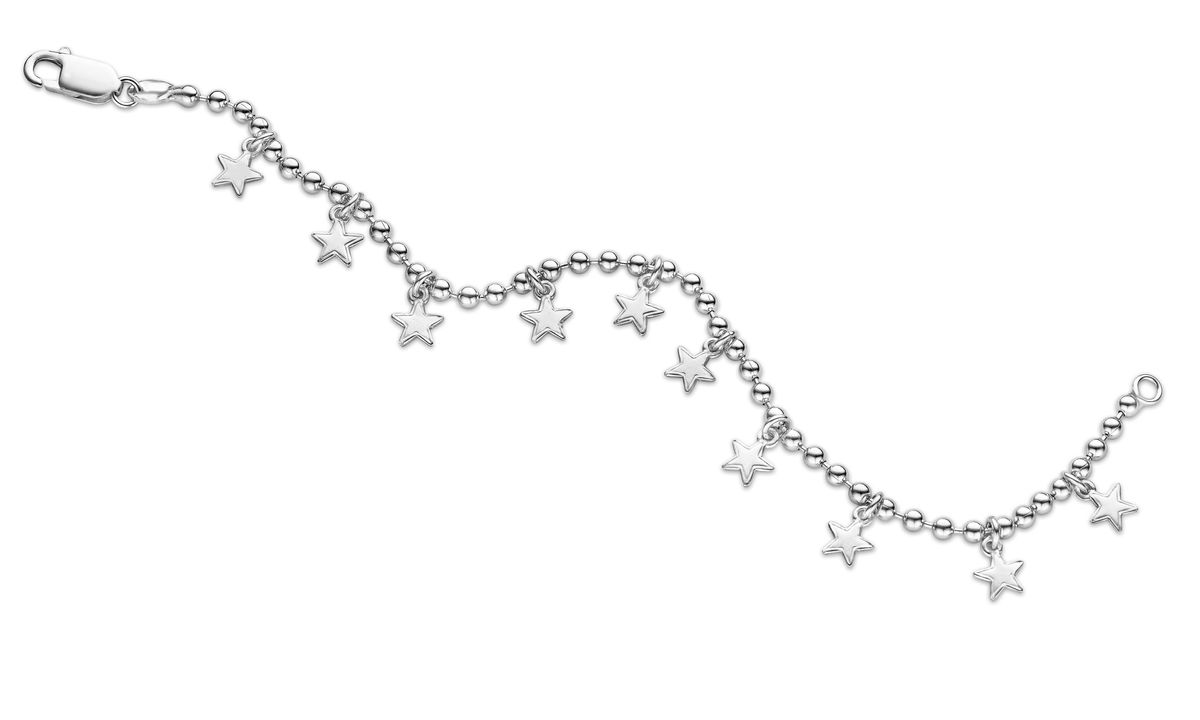 Stern-Charm-Armband aus Sterlingsilber