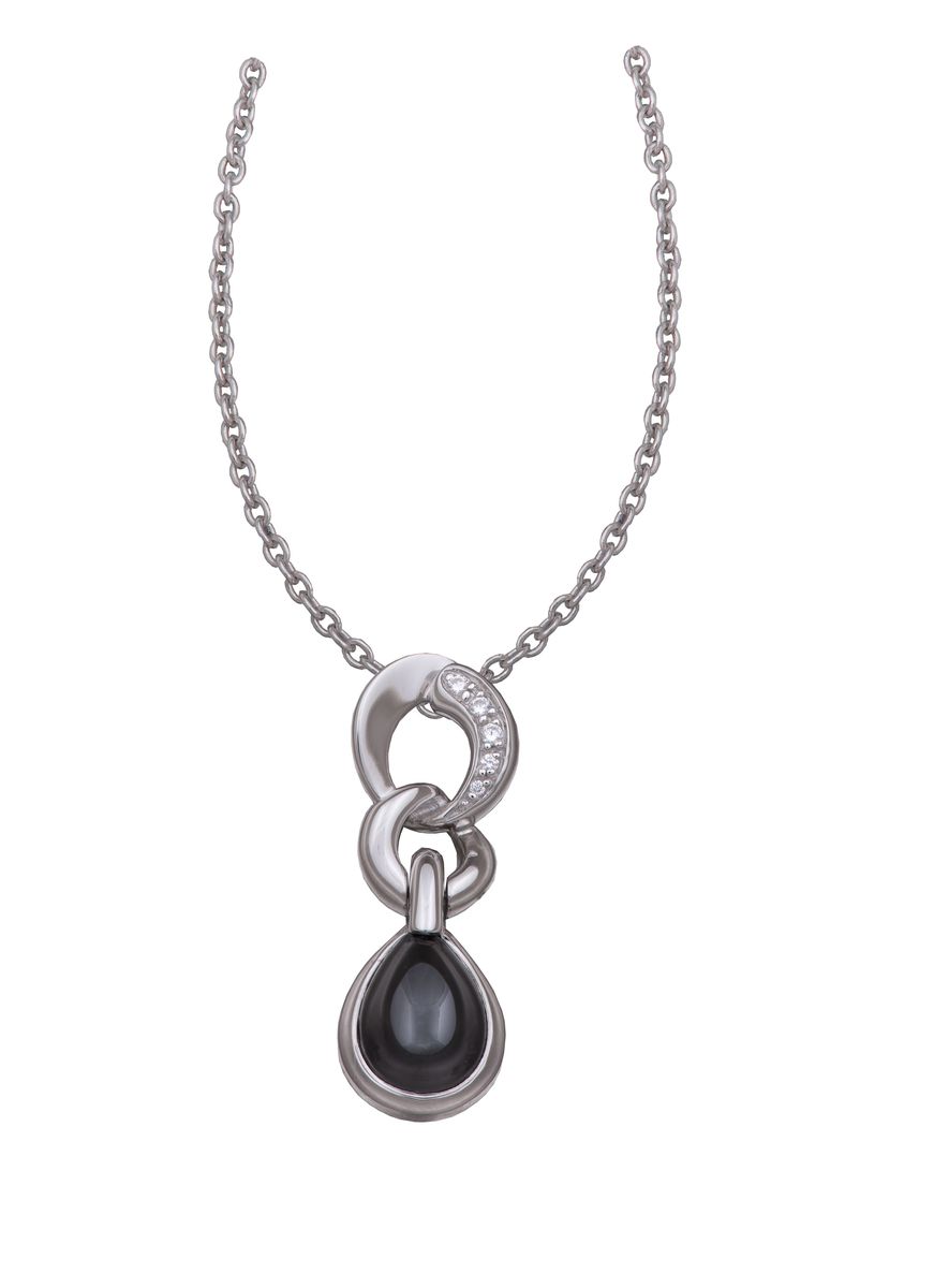 Elegante Gliederkette mit Tropfenanhänger